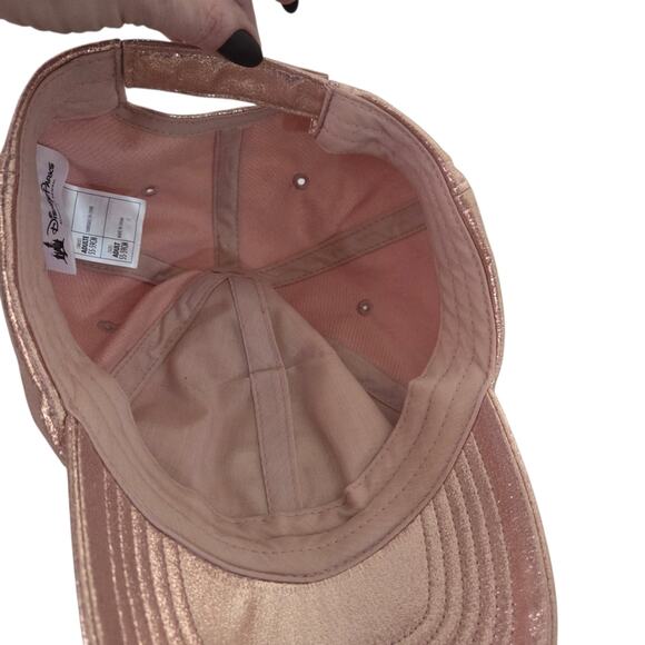 Disney Parks Mickey Sparkly Sequin Pink Rose Gold Ballcap Hat main image 7